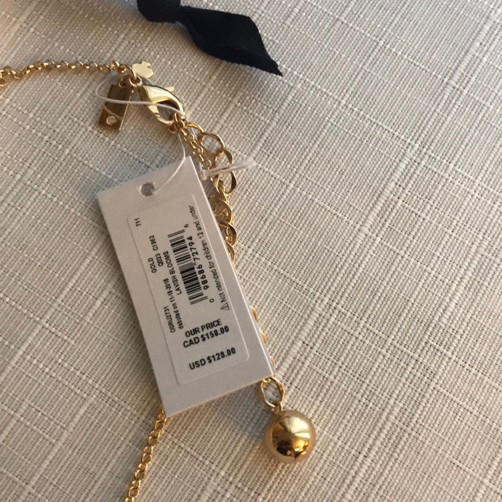 🌟3x HP🌟 NWT Kate Spade Flowers & Pearl Necklace - Picture 3 of 6